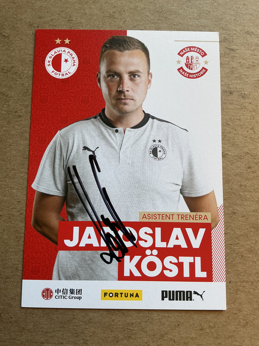 Jaroslav Köstl, Czech Republic 🇨🇿 SK Slavia Prague 2020/21 hand signed