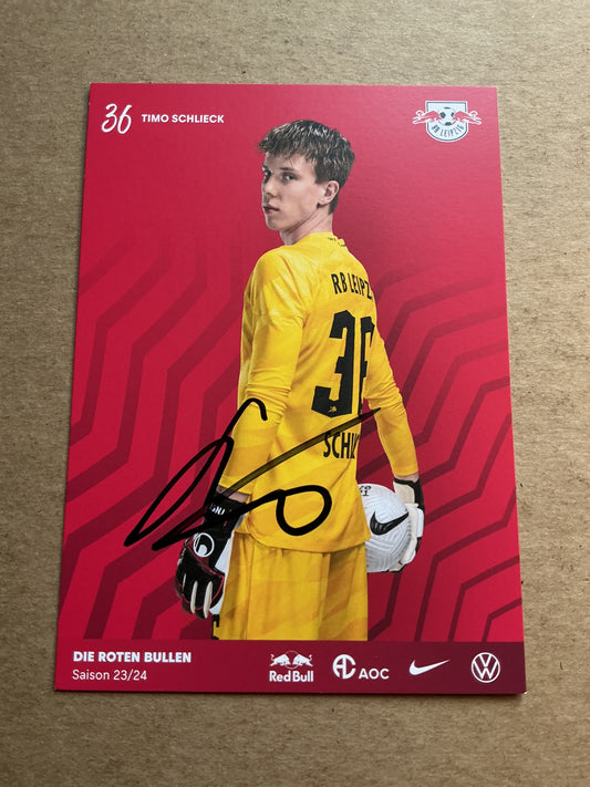Timo Schlieck, Germany 🇩🇪 RB Leipzig 2023/24 hand signed