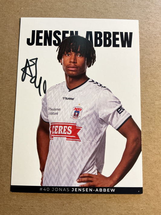 Jonas Jensen-Abbew, Denmark 🇩🇰 Aarhus GF 2023/24 hand signed