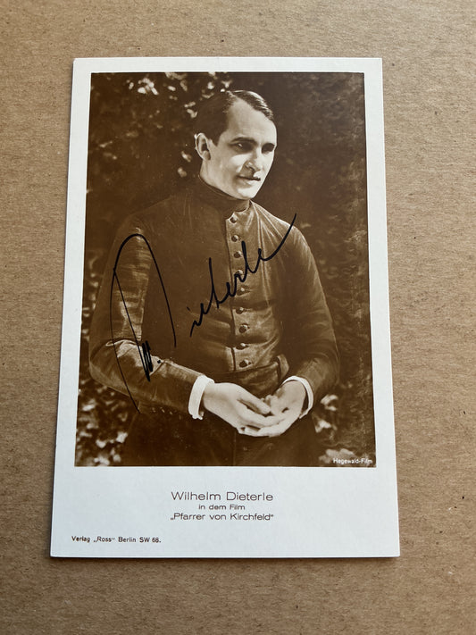 Wilhelm Dieterle, Germany 🇩🇪 Actor hand signed