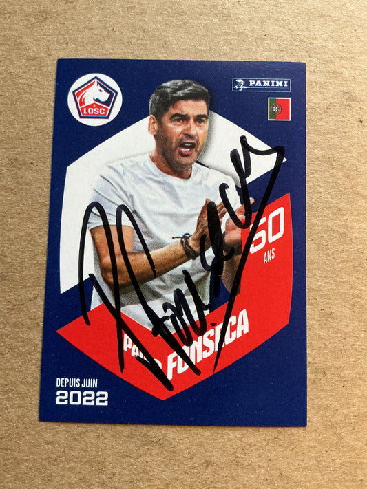 Paulo Fonseca, Portugal 🇵🇹 Lille OSC 2024 Panini hand signed