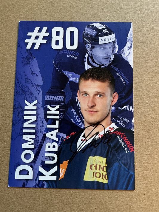 Dominik Kubalik, Czech Republic 🇨🇿 HC Ambri-Piotta 2024/25 hand signed