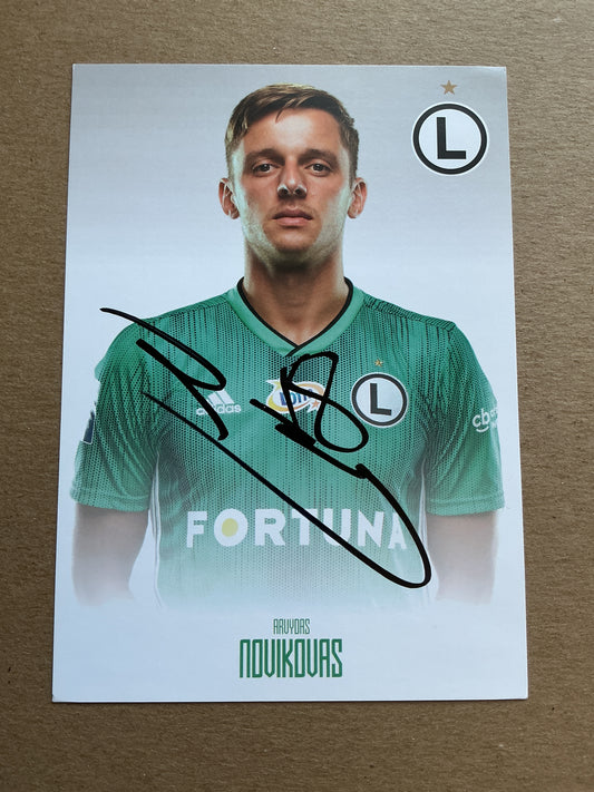 Arvydas Novikovas, Lithuania 🇱🇹 Legia Warszawa 2019/20 hand signed