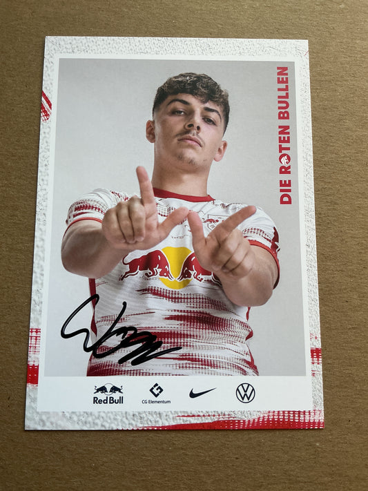 Joscha Wosz, Germany 🇩🇪 RB Leipzig 2021/22 hand signed