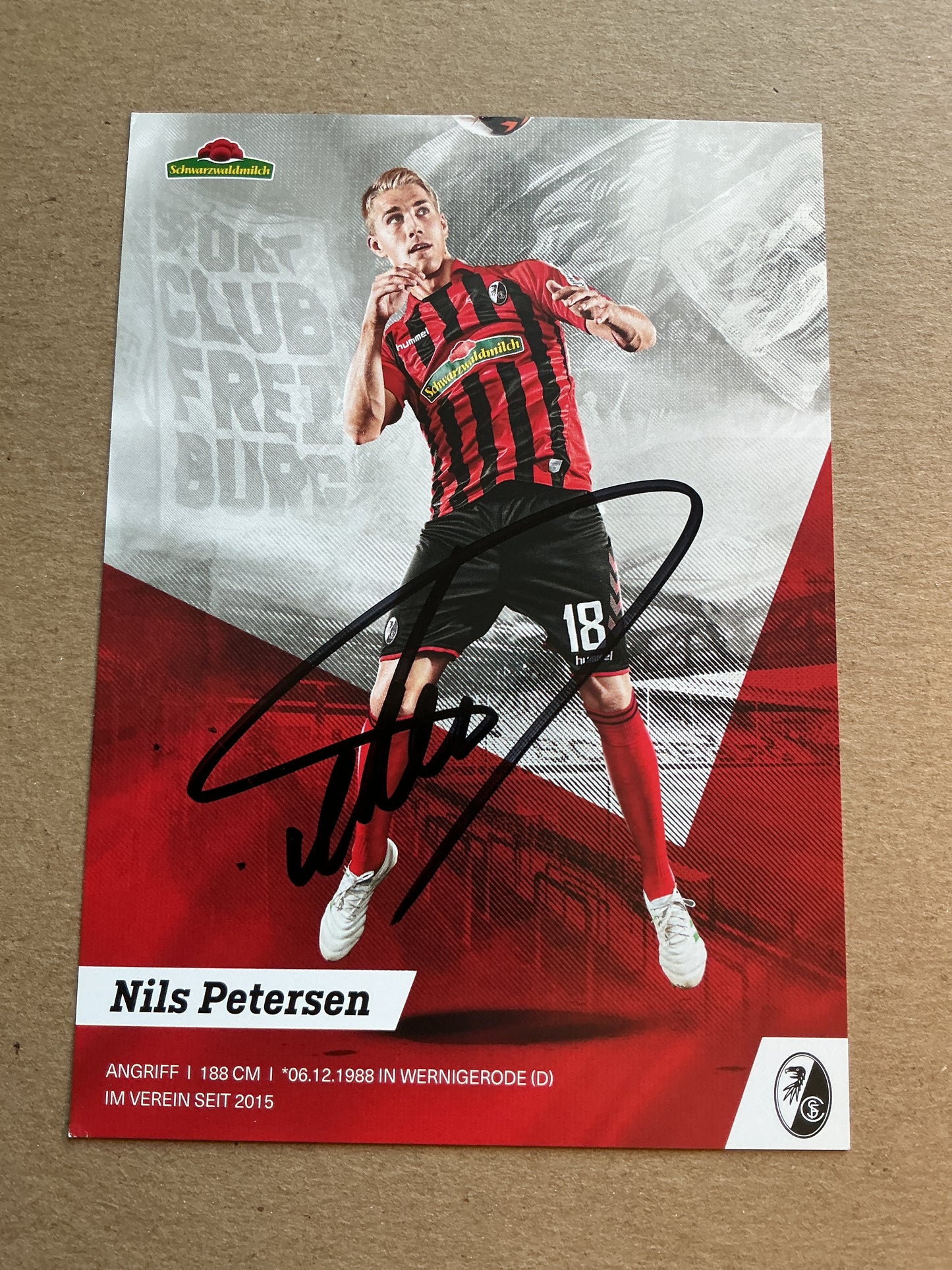 Nils Petersen, Germany 🇩🇪 SC Freiburg 2019/20 hand signed