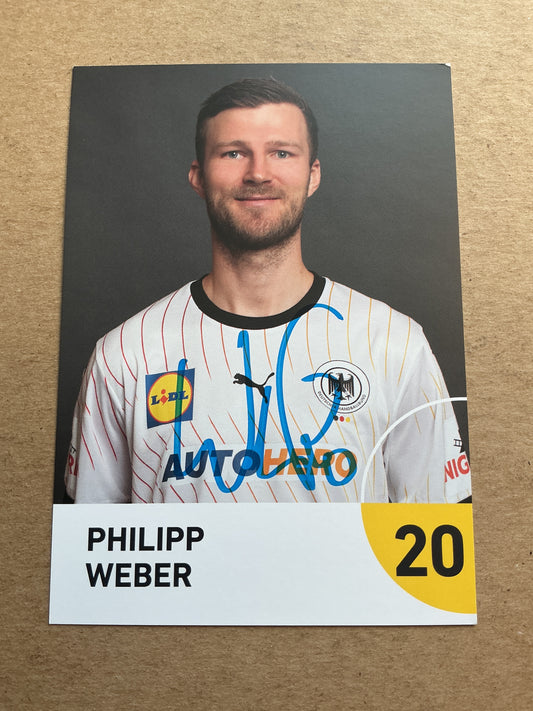 Philipp Weber, Germany 🇩🇪 Handball Summer Olympics 2024 hand signed
