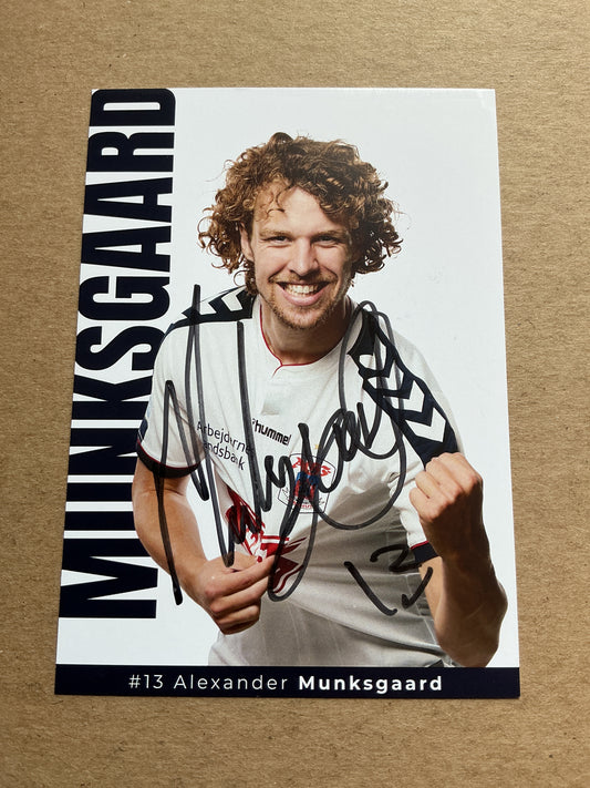 Alexander Munksgaard, Denmark 🇩🇰 Aarhus GF 2021/22 hand signed