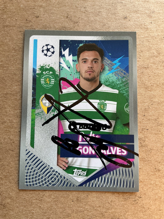 Pedro Gonçalves, Portugal 🇵🇹 Sporting CP 2022/23 Topps hand signed