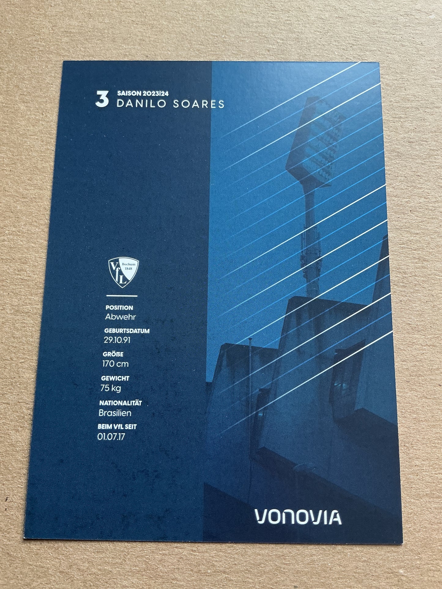 Danilo Soares, Brazil 🇧🇷 VfL Bochum 2023/24 hand signed