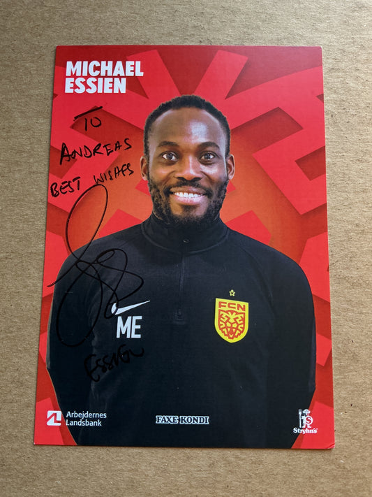 Michael Essien, Ghana 🇬🇭 FC Nordsjælland 2021/22 hand signed