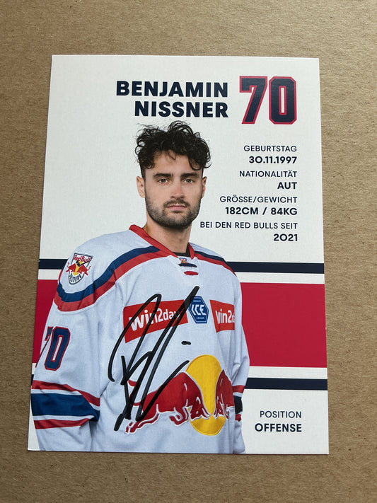 Benjamin Nissner, Austria 🇦🇹 EC Red Bull Salzburg 2024/25 hand signed