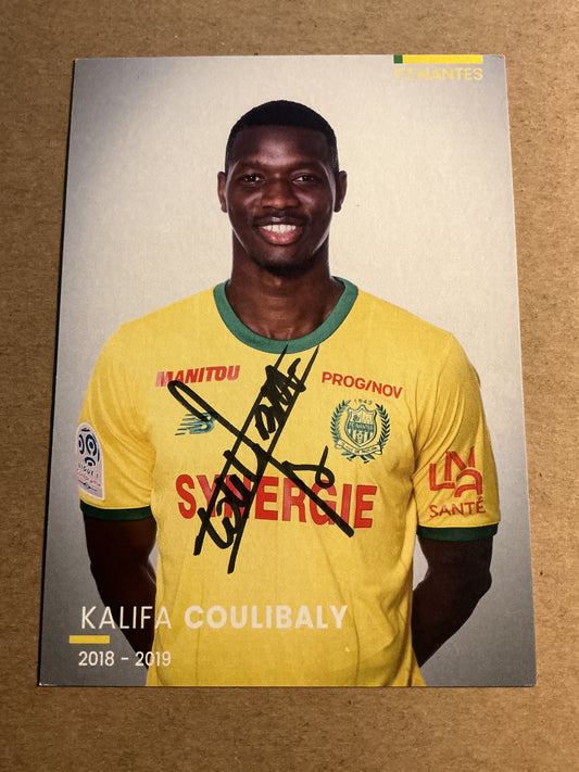 Kalifa Coulibaly, Mali 🇲🇱 FC Nantes 2018/19 hand signed