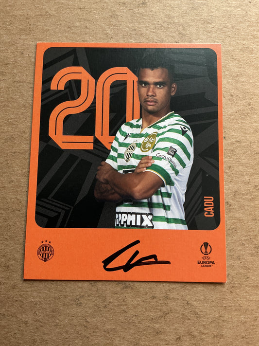 Cadu, Brazil 🇧🇷 Ferencvaros 2025/26 hand signed