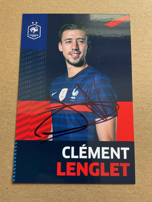 Clement Lenglet, France 🇫🇷 UEFA Euro Cup 2020 hand signed