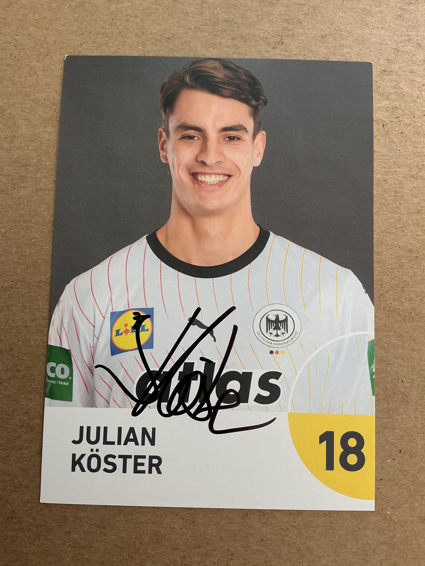 Julian Köster, Germany 🇩🇪 Handball Sports 2025 hand signed