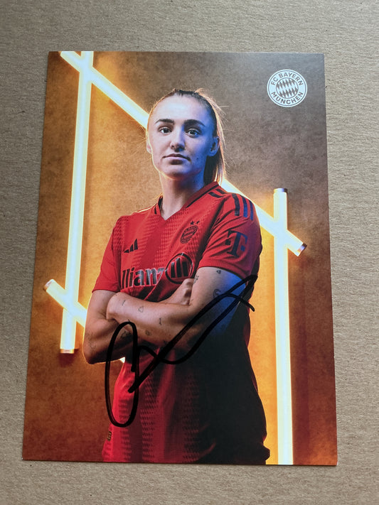 Georgia Stanway, England 🏴󠁧󠁢󠁥󠁮󠁧󠁿 FC Bayern Munich 2024/25 hand signed