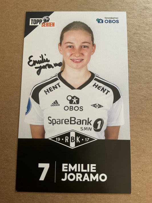 Emilie Joramo, Norway 🇳🇴 Rosenborg BK 2022/23 hand signed