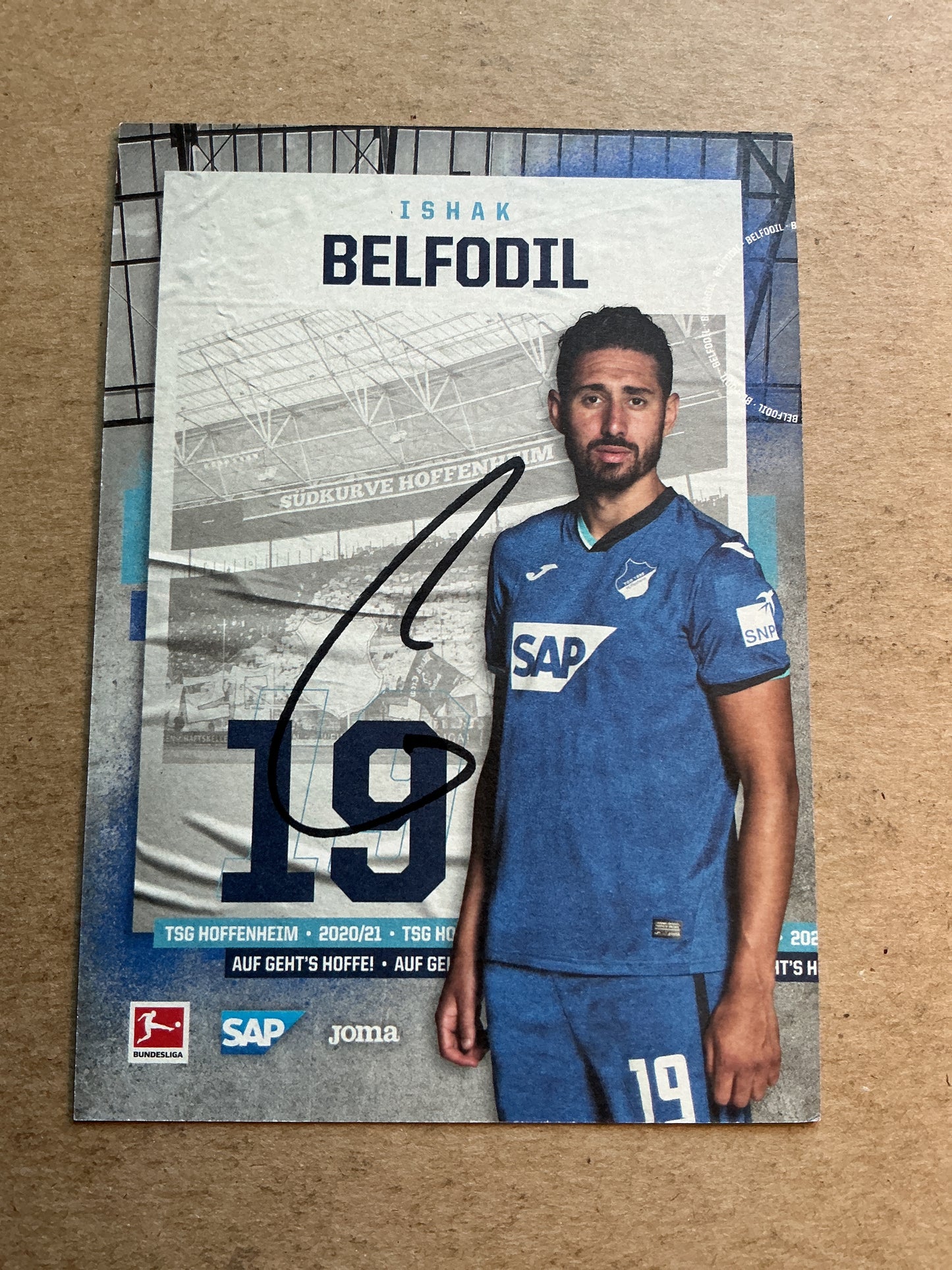 Ishak Belfodil, Algeria 🇩🇿 TSG 1899 Hoffenheim 2020/21 hand signed