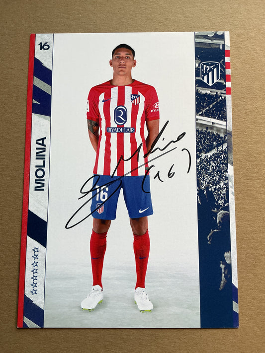 Nahuel Molina, Argentina 🇦🇷 Atletico Madrid 2023/24 hand signed