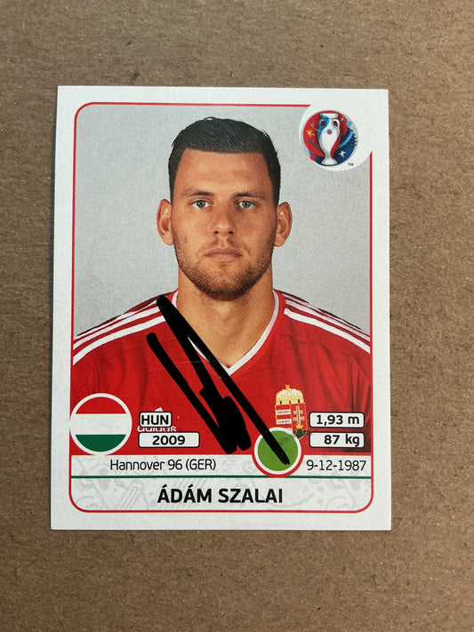 Ádám Szalai, Hungary 🇭🇺 UEFA Euro 2016 Panini hand signed