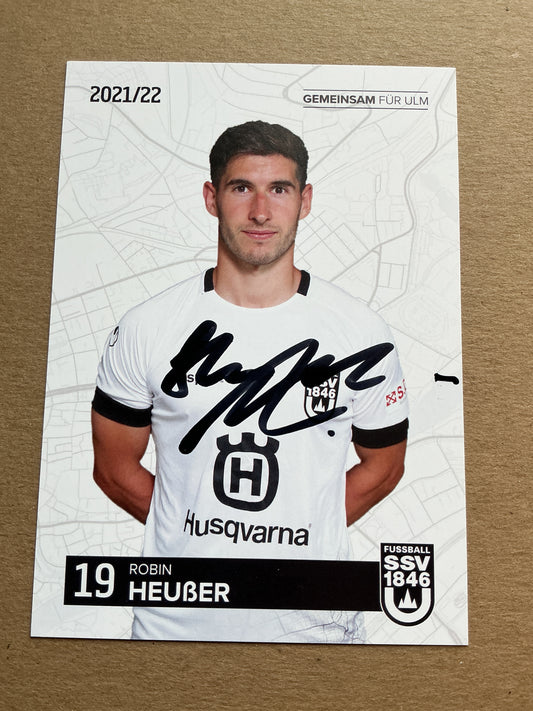 Robin Heußer, Germany 🇩🇪 SSV Ulm 1846 2021/22 hand signed