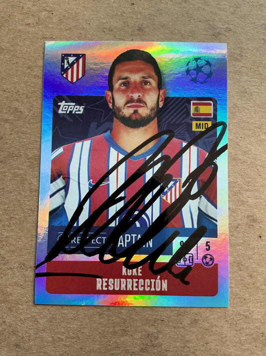 Koke, Spain 🇪🇸 Atletico Madrid 2024/25 Topps hand signed