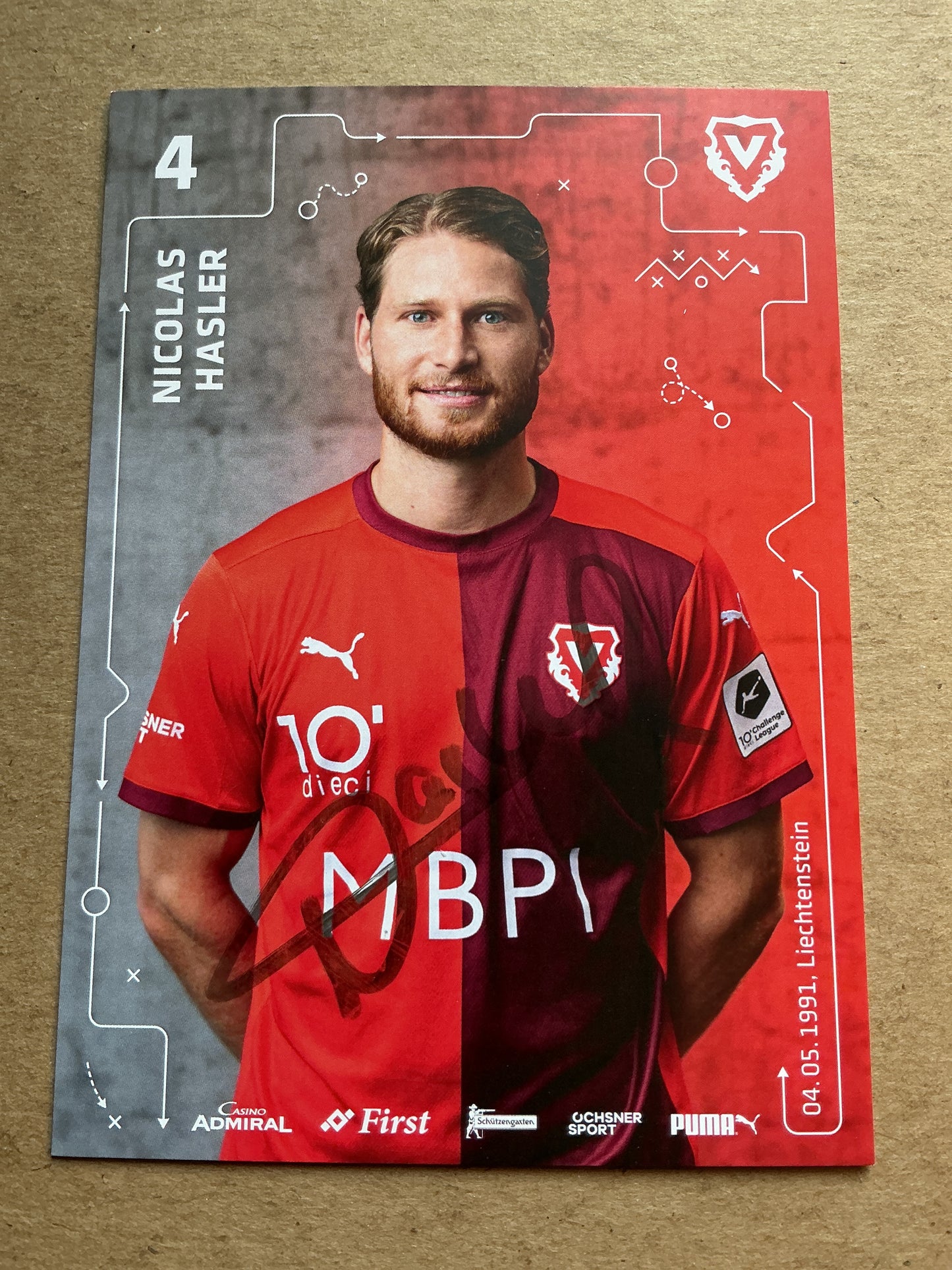 Leon Schaffran, Germany 🇩🇪 FC Vaduz 2025/26 hand signed