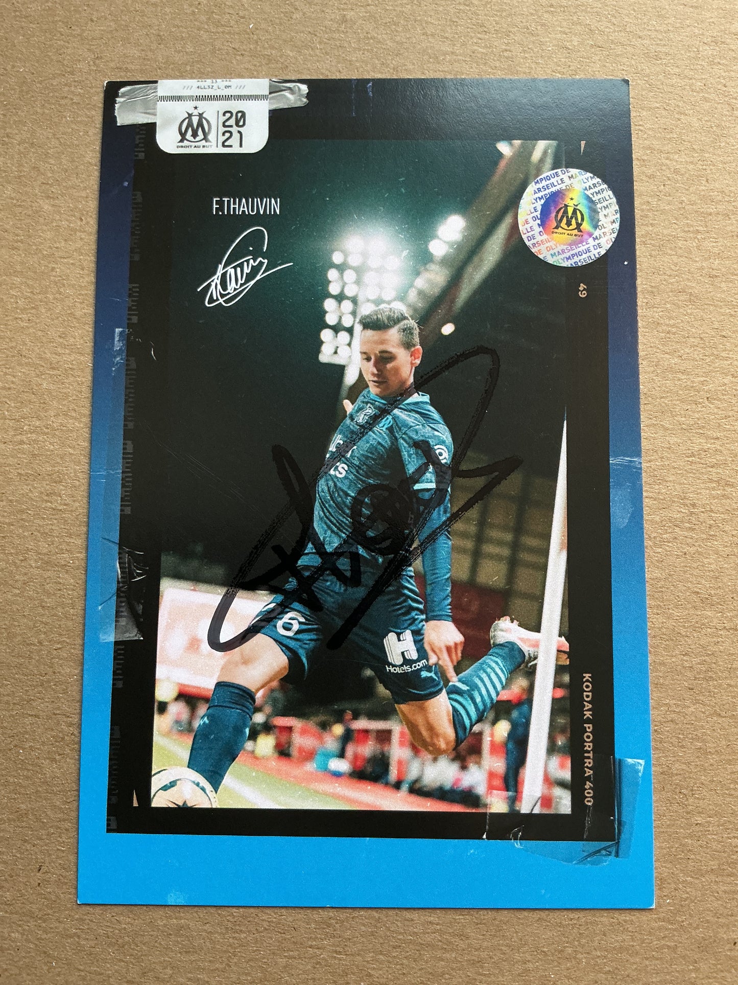Florian Thauvin, France 🇫🇷 Olympique Marseille 2020/21 hand signed