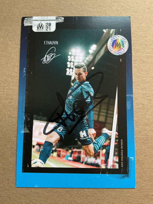 Florian Thauvin, France 🇫🇷 Olympique Marseille 2020/21 hand signed
