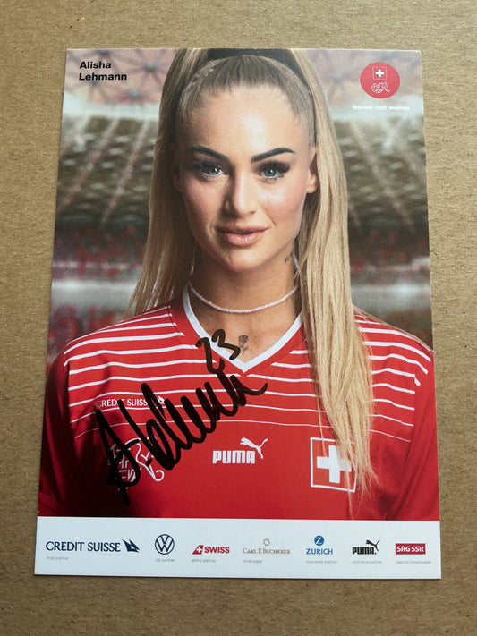 Alisha Lehmann, Switzerland 🇨🇭 Women’s World Cup 2023 hand signed