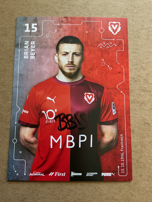 Brian Beyer, France 🇫🇷 FC Vaduz 2025/26 hand signed