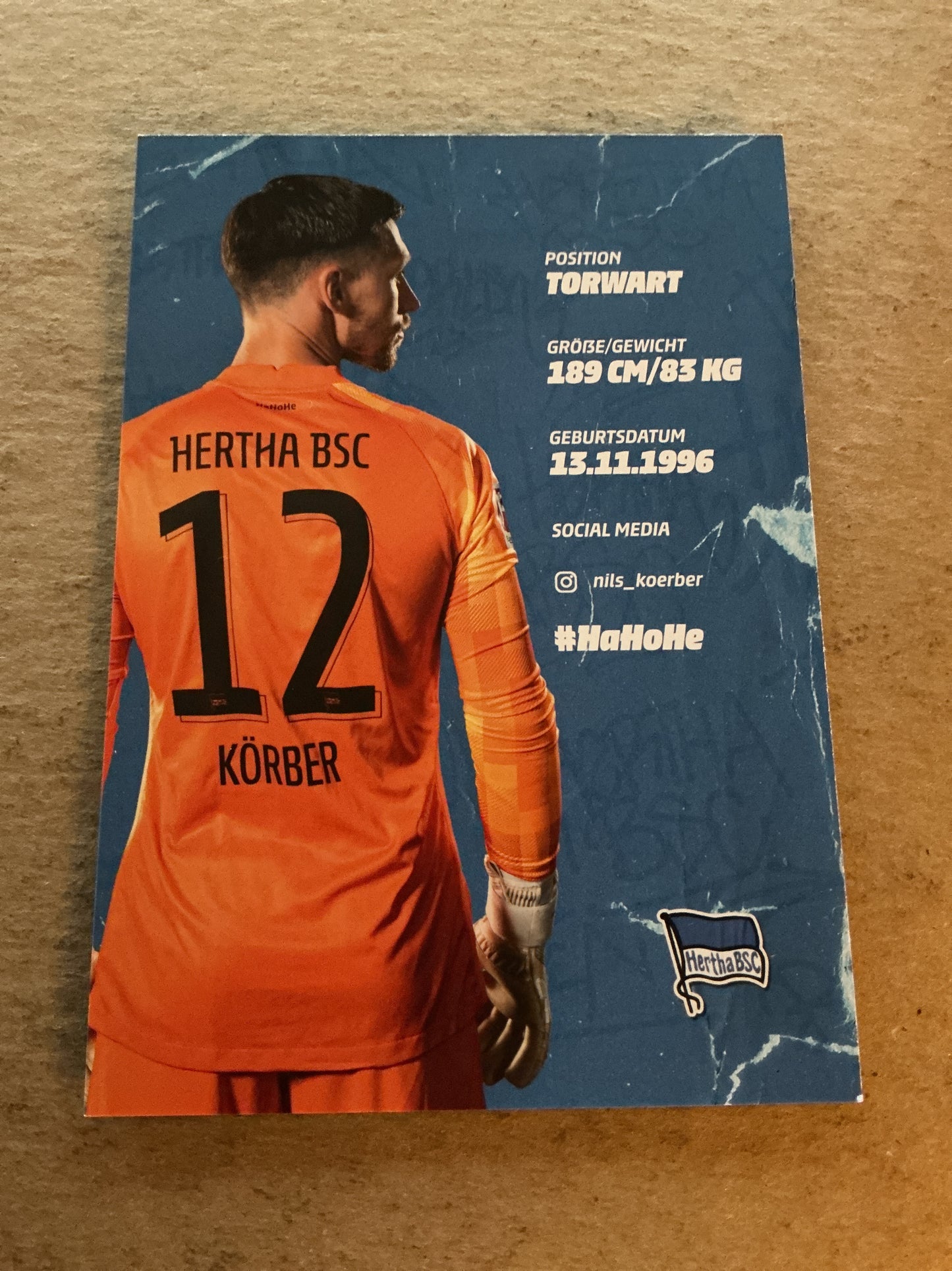 Nils Körber, Germany 🇩🇪 Hertha BSC Berlin 2021/22 hand signed