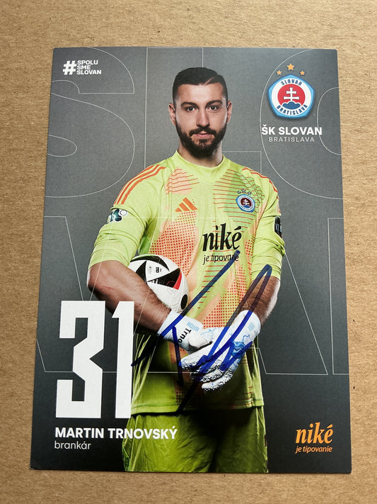 Martin Trnovsky, Slovakia 🇸🇰 SK Slovan Bratislava 2024/25 hand signed