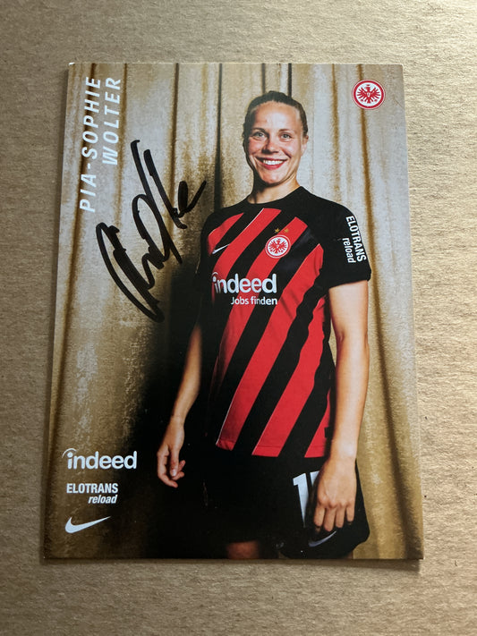 Pia-Sophie Wolter, Germany 🇩🇪 Eintracht Frankfurt 2023/24 hand signed