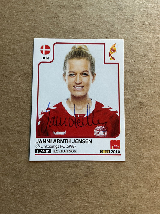 Janni Arnth Jensen, Denmark 🇩🇰 FIFA Women’s Euro Cup 2017 Panini hand signed