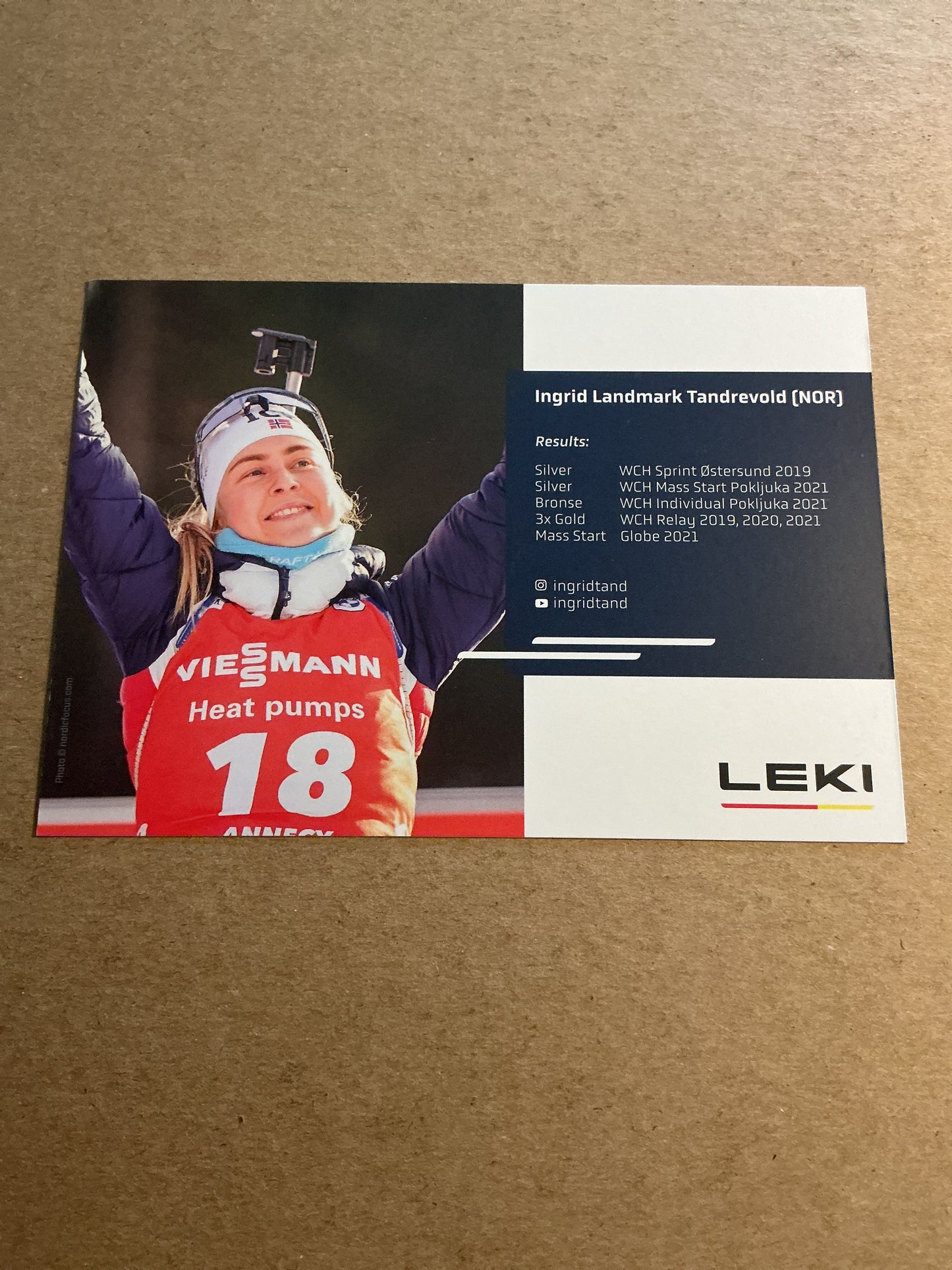 Ingrid Landmark Tandrevold, Norway 🇳🇴 Biathlon Winter Sports 2024/25 hand signed