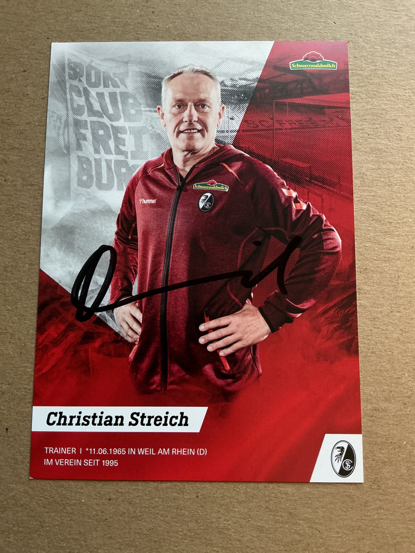 Christian Streich, Germany 🇩🇪 SC Freiburg 2019/20 hand signed