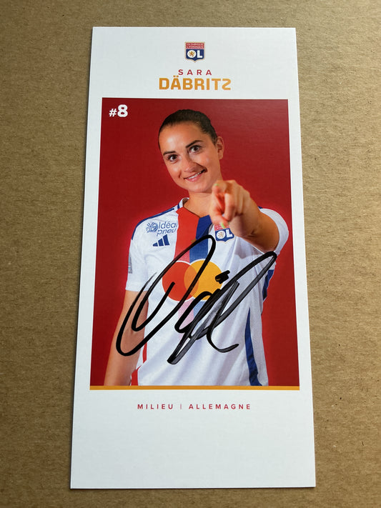 Sara Däbritz, Germany 🇩🇪 Olympique Lyon 2024/25 hand signed