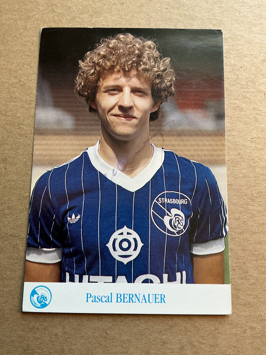 Pascal Bernauer, France 🇫🇷 RC Strasbourg 1983/84  hand signed