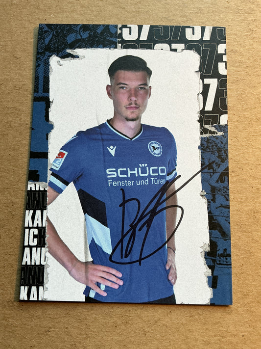 Benjamin Kanuric, Austria 🇦🇹 Arminia Bielefeld 2022/23 hand signed