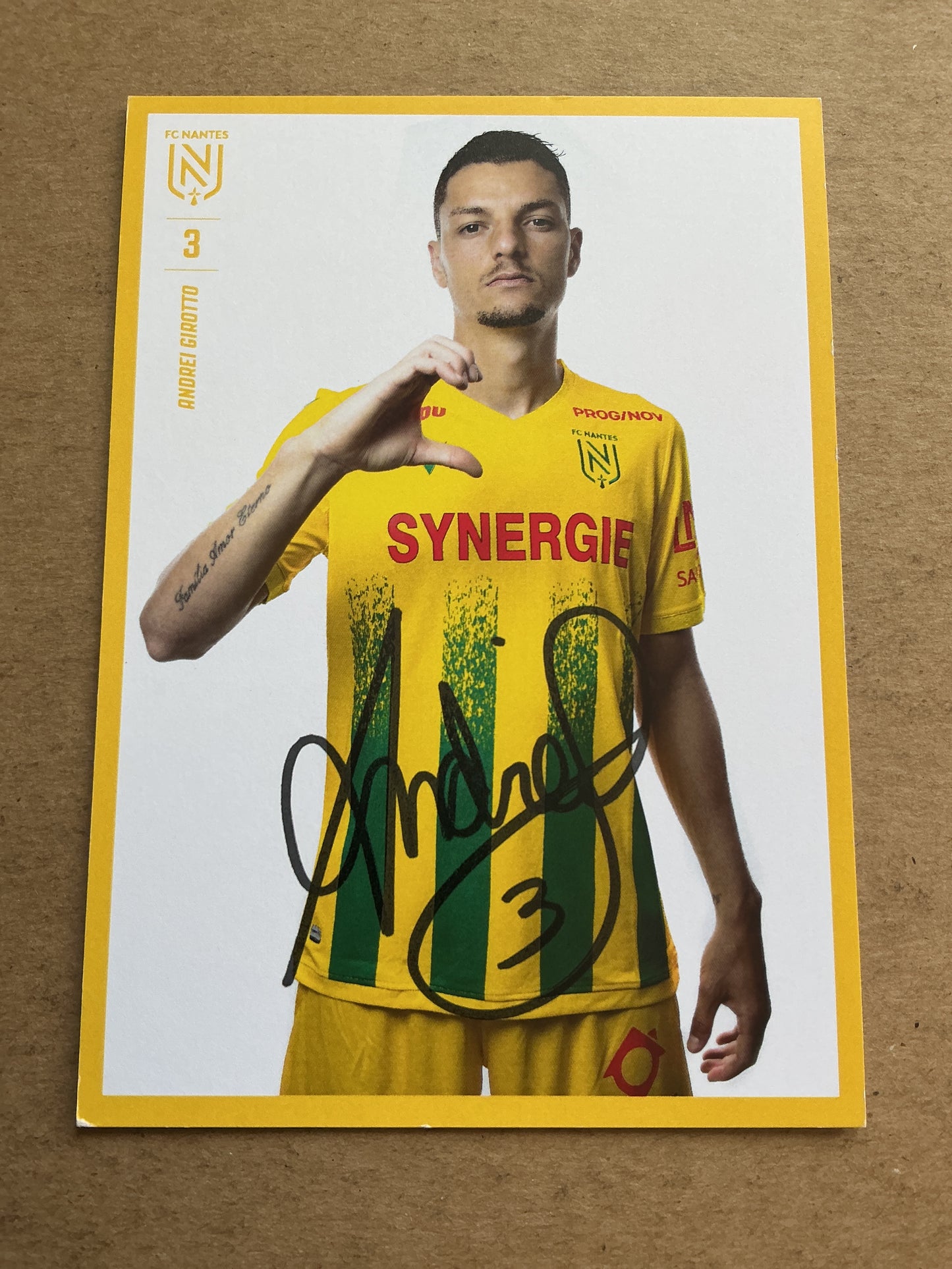 Andrei Girotto, Brazil 🇧🇷 FC Nantes 2020/21 hand signed