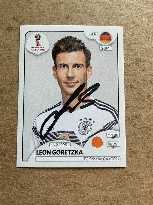 Leon Goretzka, Germany 🇩🇪 FIFA World Cup 2018 Panini hand signed