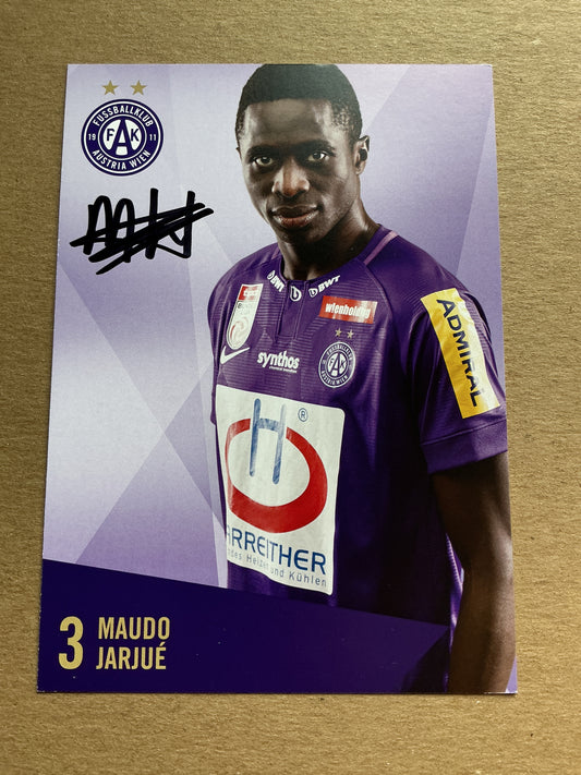 Maudo Jarjué, Guinea-Bissau 🇬🇼 Austria Wien 2019/20 hand signed