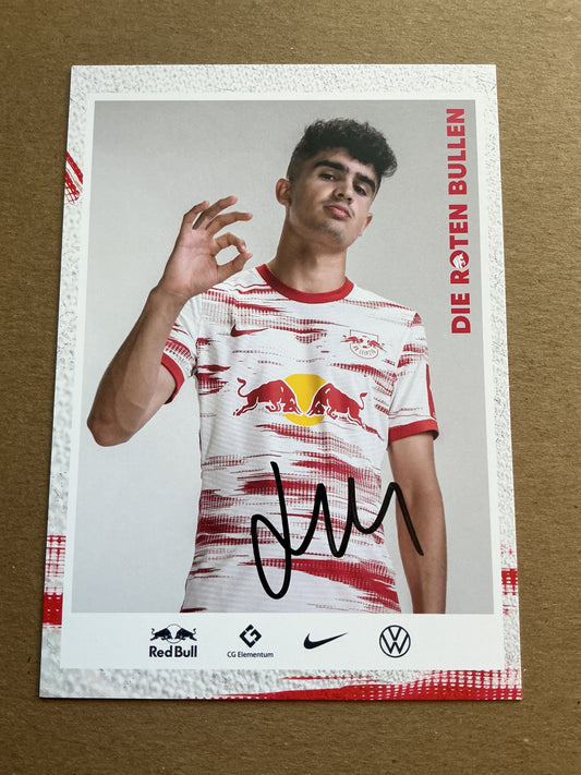 Hugo Novoa, Spain 🇪🇸 RB Leipzig 2021/22 hand signed