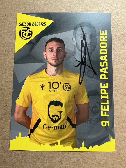 Felipe Pasadore, Argentina 🇦🇷 FC Schaffhausen 2024/25 hand signed