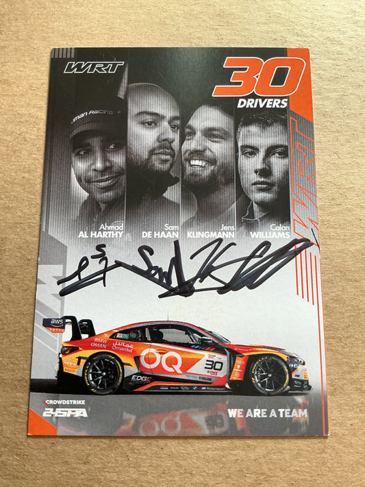 Calan Williams, Australia 🇦🇺 Racing Sports 2025 hand signed
