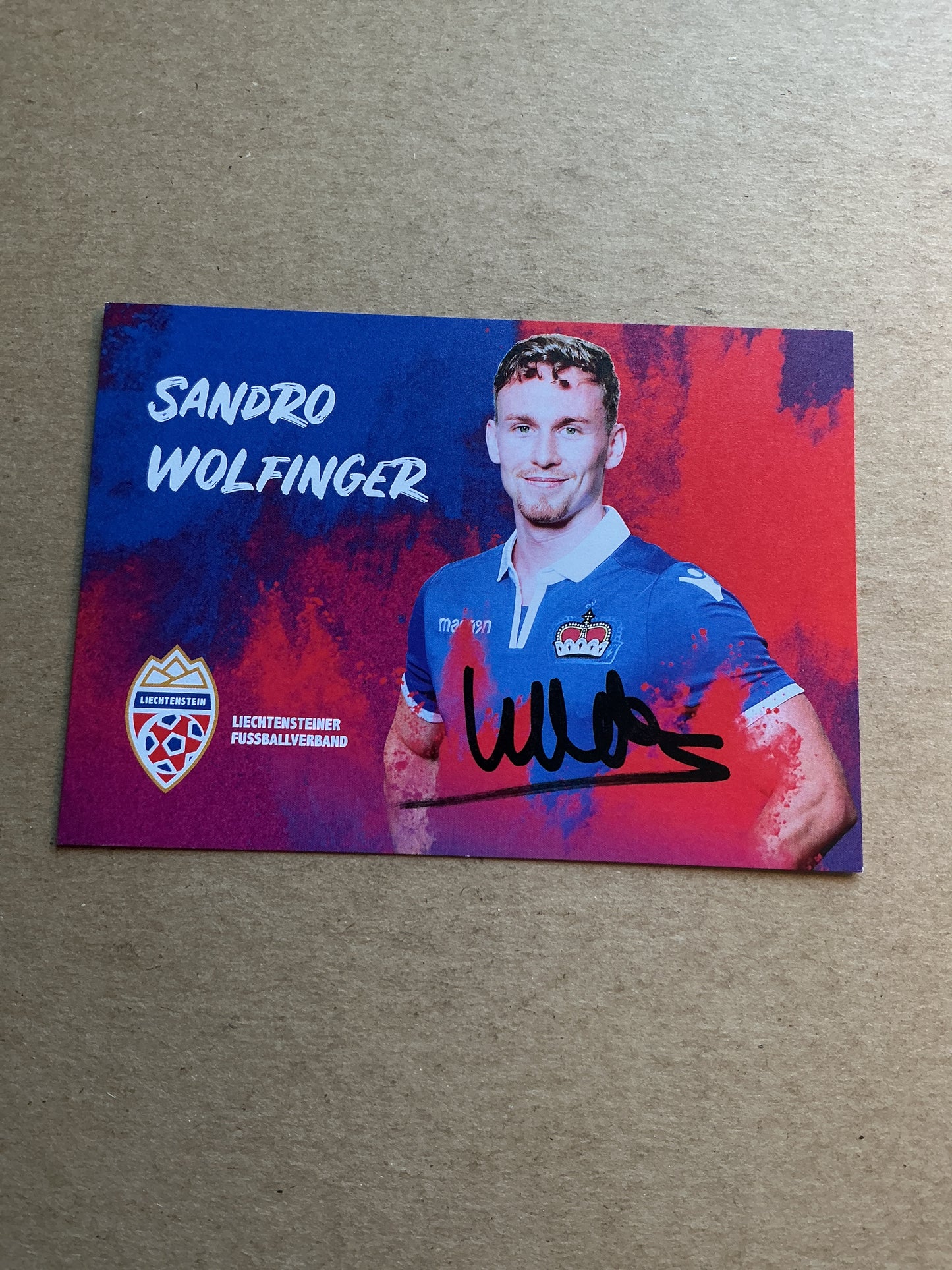 Sandro Wolfinger, Liechtenstein 🇱🇮 2025 hand signed