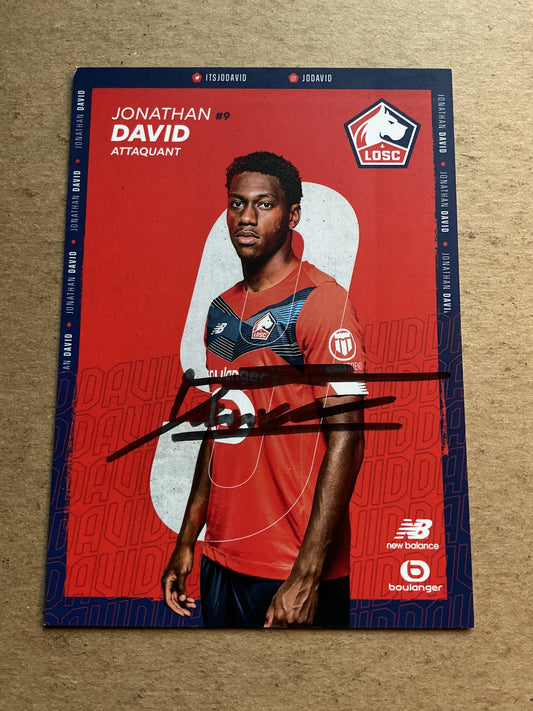 Jonathan David, Canada 🇨🇦 Lille OSC 2020/21 hand signed