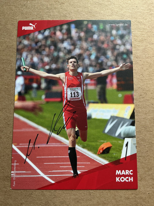 Marc Koch, Germany 🇩🇪 Athletics Summer Olympics 2024 hand signed