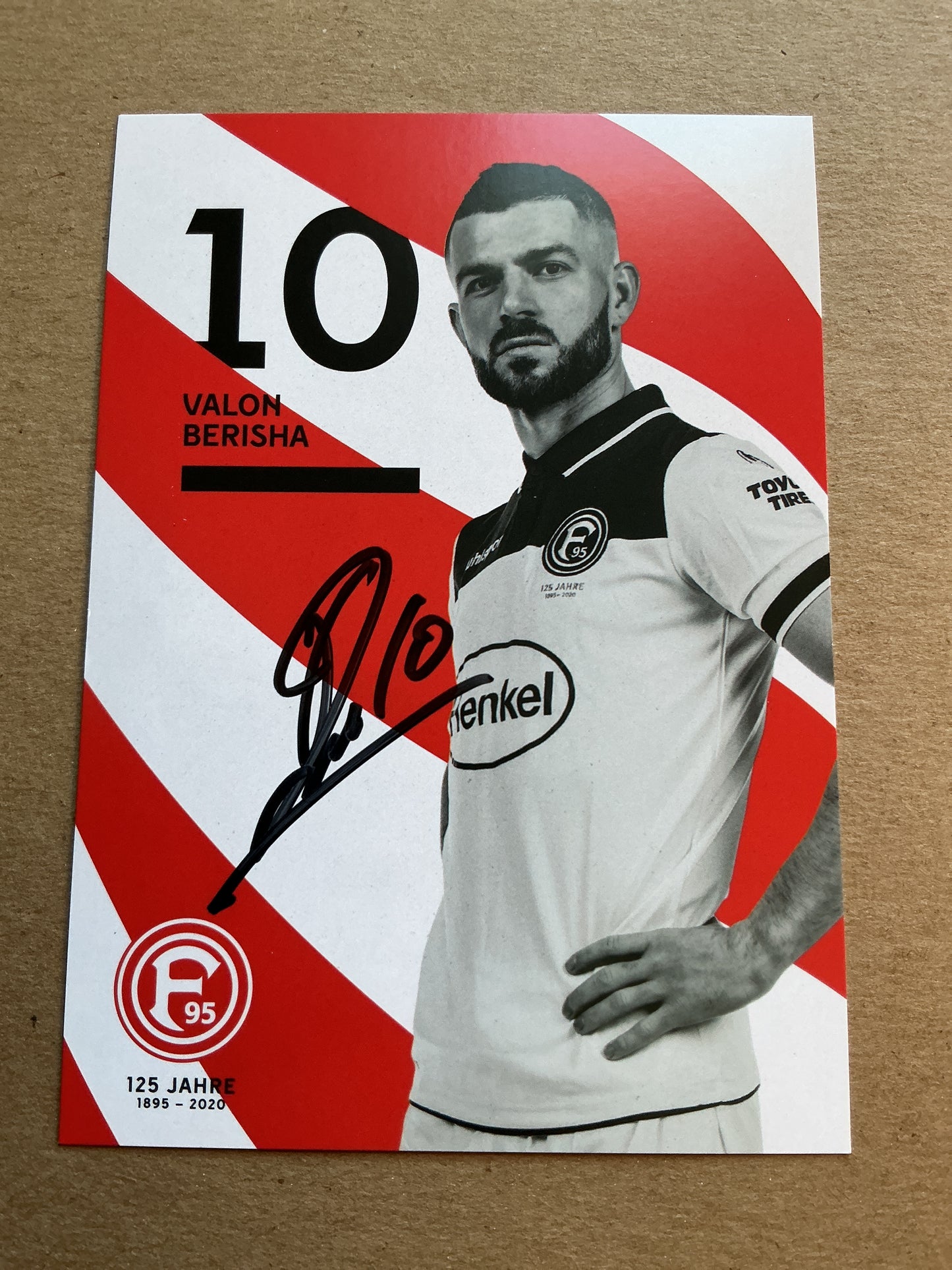 Valon Berisha, Kosovo 🇽🇰 Fortuna Düsseldorf 2019/20 hand signed